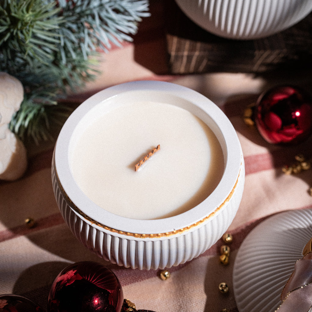Handcrafted Christmas candle made in Latvia – unique holiday gift
