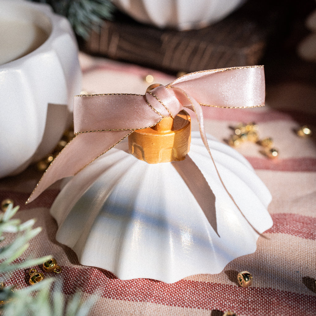 Hand-poured soy candle with cranberry scent