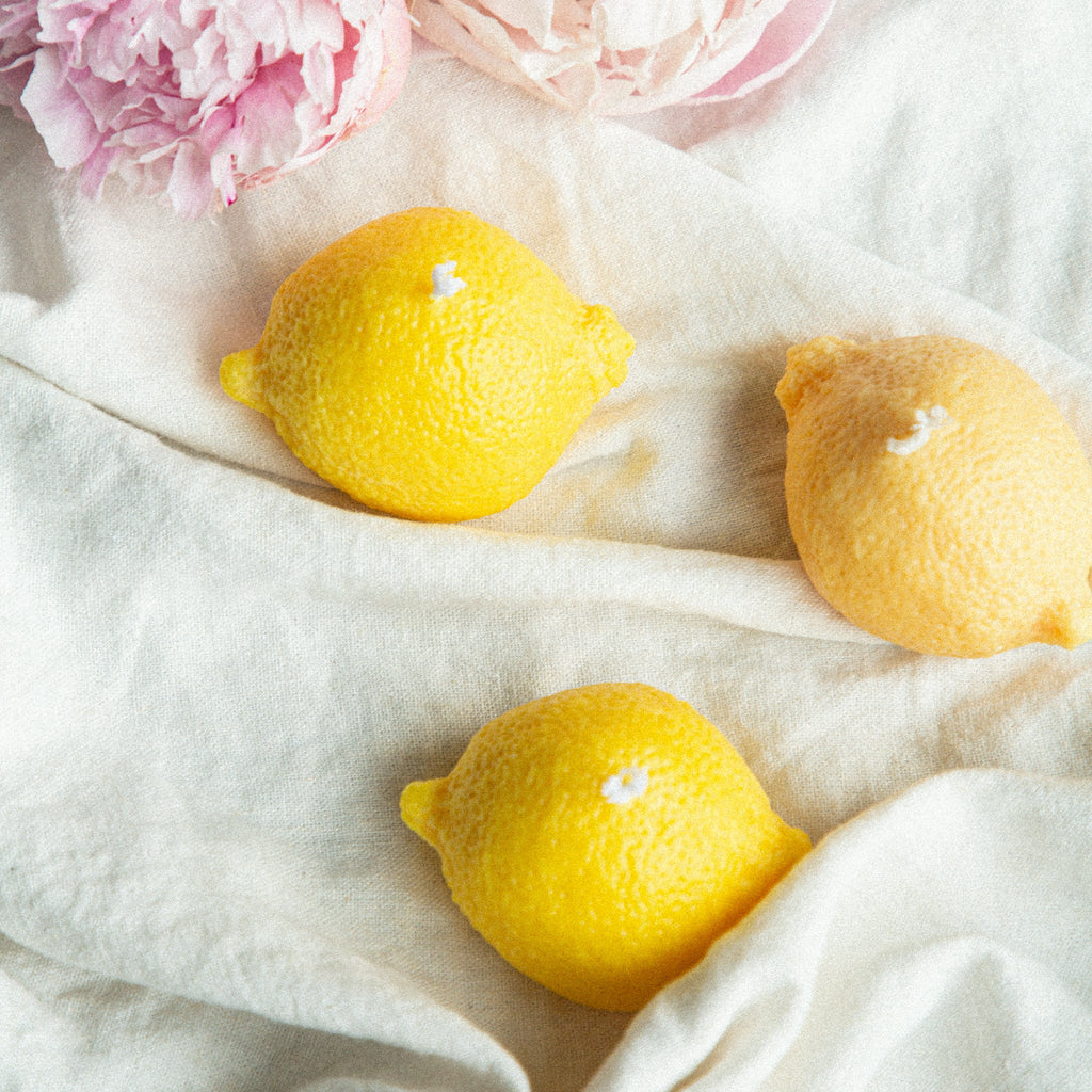 Rapšu vaska svece CITRONS - LILELE STUDIO